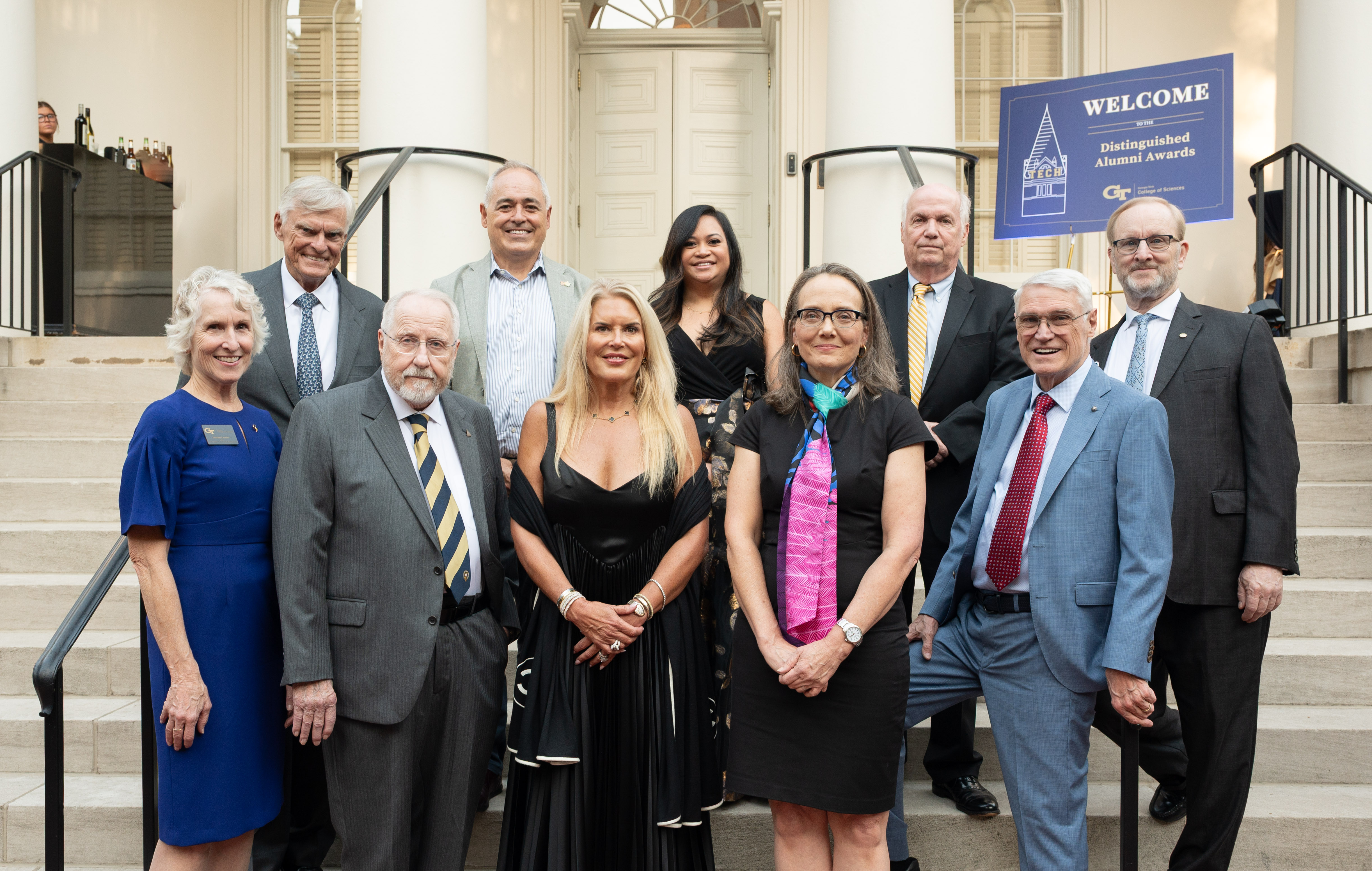 (First row, left to right): Susan Lozier, John Clark Sutherland, Kelly Sepcic Pfeil, Margaret Beier, and Rutt Bridges. (Second row, left to right): Jack McCallum, Angel Cabrera, Kristel Bayani Topping, Frank Cullen, and Nathan Meehan.